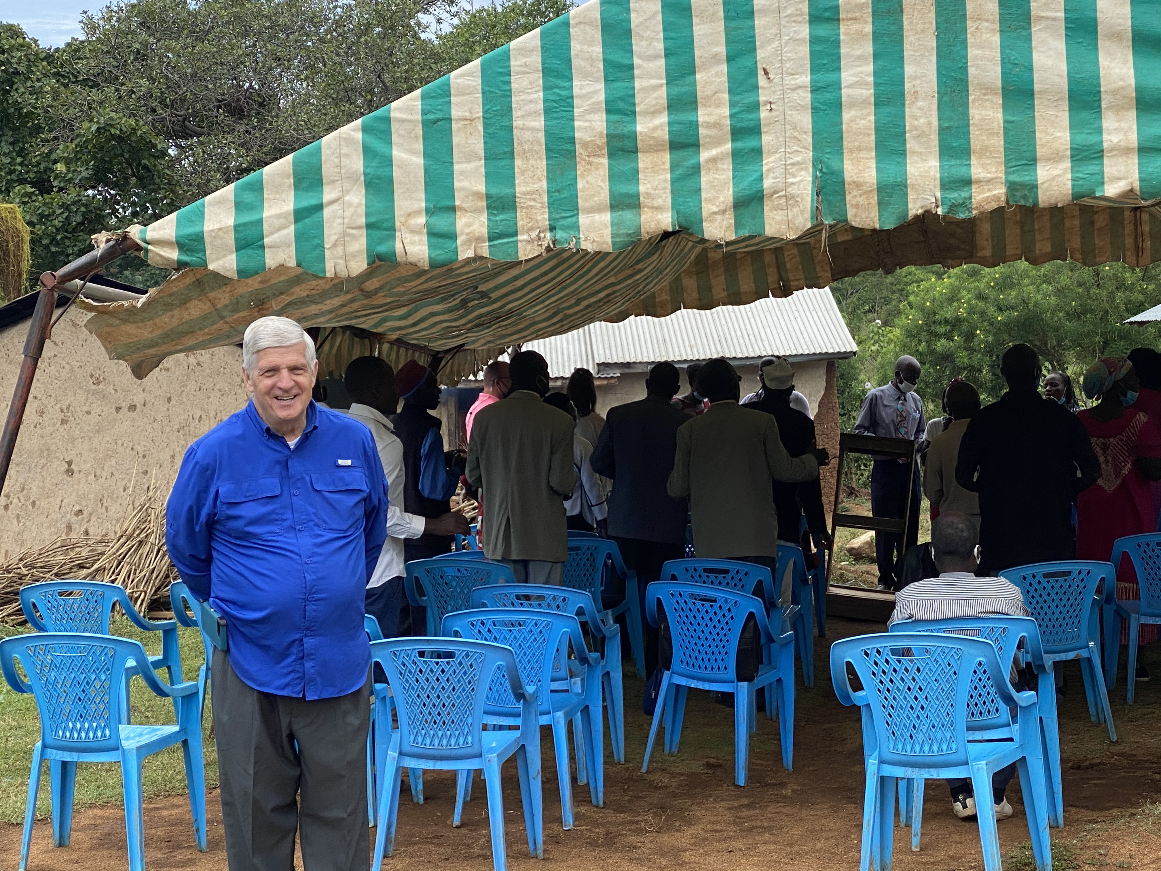 Apostle John preparing to minister in Osiri, Kenya.