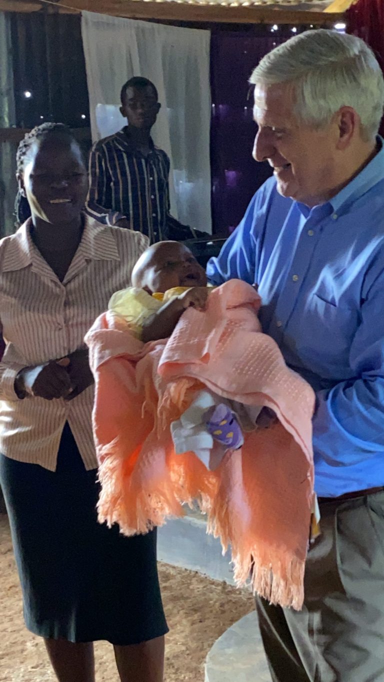 Dedicating this precious baby